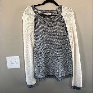 Loft Cream and Black Sweater